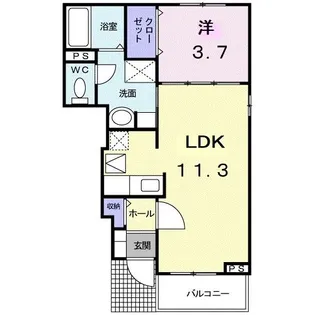 ラフレシール【1階】の間取り