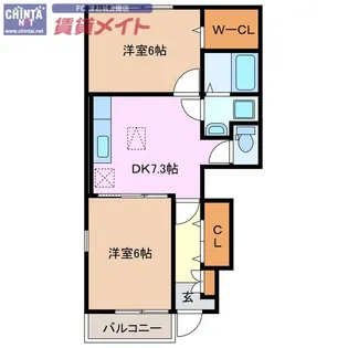 フォレスタ ロヴィーネ 3【1階】の間取り