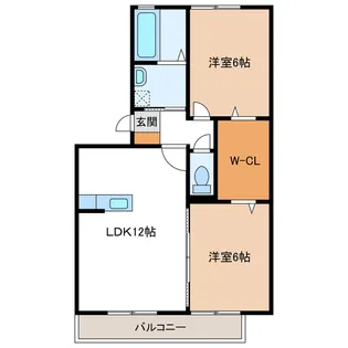 サントガスパーレA【2階】の間取り