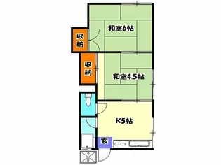 日吉山手ハウス【2階】の間取り