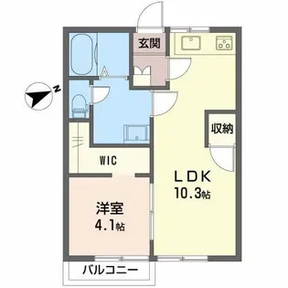 メープルマツモト【1階】の間取り