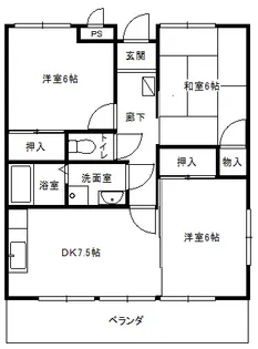 コーポラス元島7【4階】の間取り