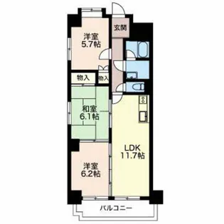 エスパシオときわ【7階】の間取り