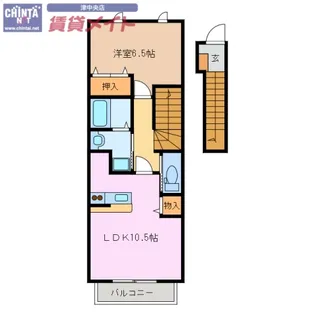 グランサージュB棟【2階】の間取り
