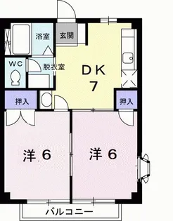 カーム石川B【1階】の間取り