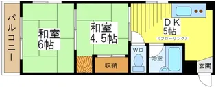 豪徳寺コーポラス【2階】の間取り