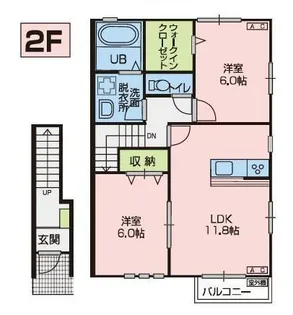 Lucia鬼柳A棟【2階】の間取り