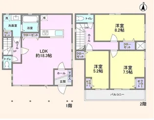 東京都目黒区碑文谷1【一戸建】の間取り
