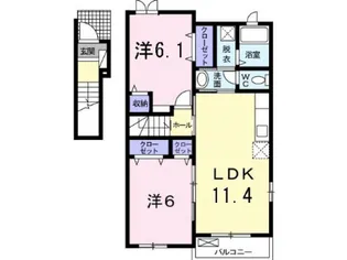 広島県呉市倉橋町【アパート】の間取り