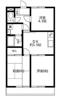 富士コーポ【1階】の間取り