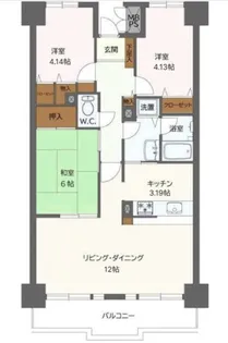 ライオンズプラザ大宮【9階】の間取り