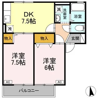 プライムガーデン【1階】の間取り