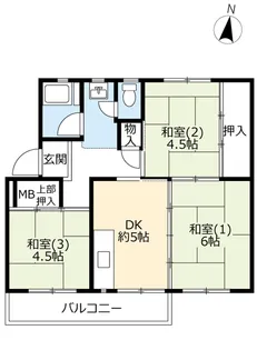 UR金杉台【4階】の間取り