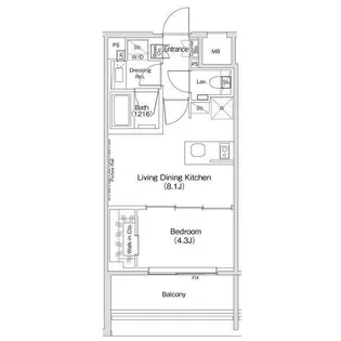 ザ・パークハビオ渋谷クロス【10階】の間取り