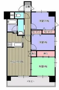 プルーリオン本町(JK)【2階】の間取り