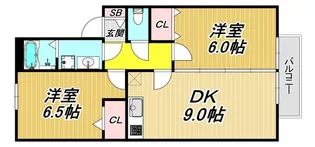 ウエストハイツ【2階】の間取り