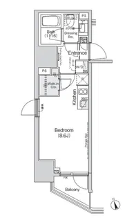 Belle Vue新橋【9階】の間取り