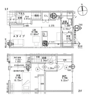 岡山県岡山市北区富田【一戸建】の間取り