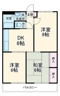 アメニティパレスワタナベ【1階】の間取り