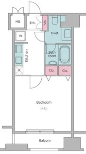 ピアネッタ汐留【9階】の間取り
