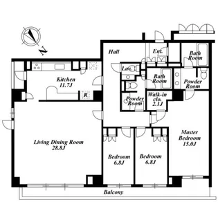 六本木グリーンテラス【2階】の間取り