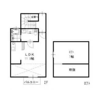 ウエストビレッジ【2階】の間取り