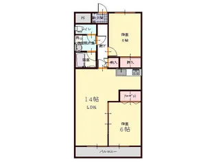 シティーハイツ トレニア【2階】の間取り