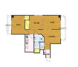 西新宿パークハイツ【3階】の間取り