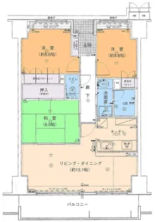 3LDKの間取り画像