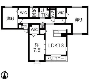 愛知県名古屋市昭和区高峯町【一戸建】の間取り