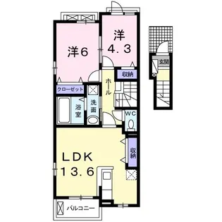 ボヌール【2階】の間取り