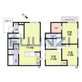 千葉県市川市大洲3【一戸建】の間取り