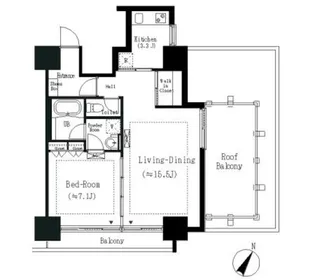 東京都港区白金台4【マンション】の間取り