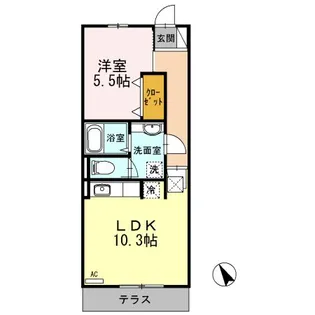 グランシャリオ【1階】の間取り