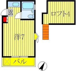 フラットアサミ【2階】の間取り