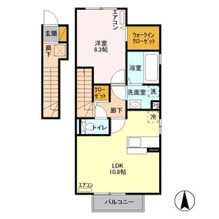エクレール下栗 C【2階】の間取り