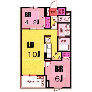 プレステージア【5階】の間取り