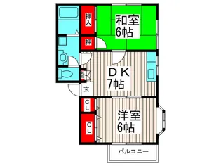 パ-クサイドB【1階】の間取り
