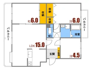 第2ファミーユ半田【4階】の間取り
