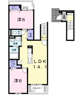 千葉県柏市花野井【アパート】の間取り