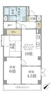 ニューハイツ中落合【5階】の間取り