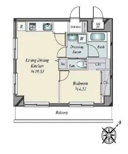 南青山スカイハイツ【4階】の間取り