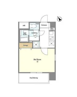 ミリアレジデンス赤坂【6階】の間取り