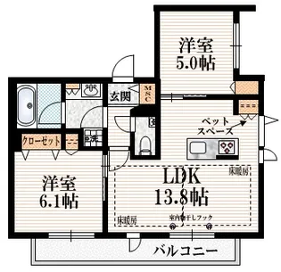 ELYSEE HATSUDAI【2階】の間取り