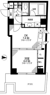 クレア白金高輪【1階】の間取り