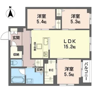 リラフォート アイナ【1階】の間取り