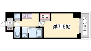 セレニテ神戸元町クレア【13階】の間取り