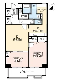 URキャナルタウンウェスト【13階】の間取り