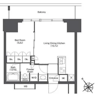 東京都港区海岸1【マンション】の間取り