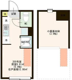 アーバンスカイ六郷【2階】の間取り
